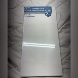 Set of 2 Artist's Loft 10” X 20”White Canvas Pack